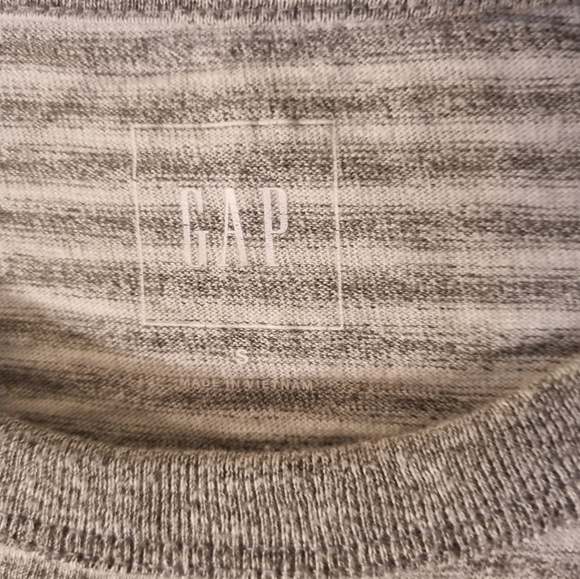 GAP Men's Stripe Gray blend thermal T-Shirt Size S - Picture 4 of 10